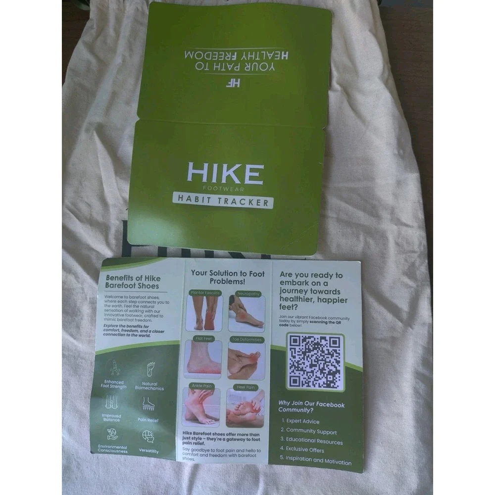 Hike Footwear Lorax Pro Barefoot Shoes Black Unisex‎ Size-8.5 Men's Other Insole